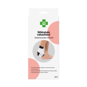 APTEEKKI Nilkkatuki, vakauttava L musta-valkoinen 1 kpl