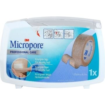 3M Micropore 1,25 cm x 9,1 m ruskea katkokela 1 kpl