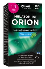 Melatoniini Orion 1,9 mg piparminttu suussa hajoava tabletti 100 kpl